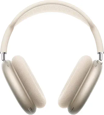 Apple AirPods Max Wireless Over-Ear Headphones, Pro-Level Active Noise Cancellation, Transparency Mode, Personalized Spatial Audio, USB-C Charging, Bluetooth Headphones for iPhone - Starlight
