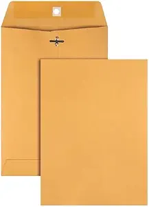 Clasp Envelopes, 10 Large 9 x 12 Envelopes for Mailing Photos and Documents, Handheld Cordless 6-in-1 Portable for Home