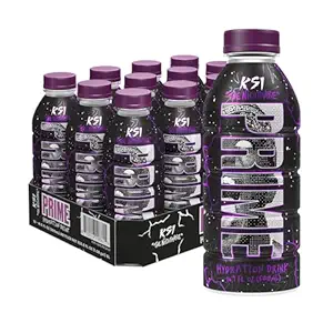 PRIME Hydration KSI THE NIGHTMARE, Sports Drinks, Electrolyte Enhanced to Replenish Fluids, 250mg BCAAs, B Vitamins, Antioxidants, Low Sugar, 16.9 Fluid Ounce, 12 Pack