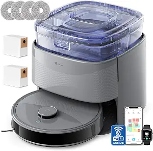 Lefant Robot Vacuum and Mop, 20000Pa Suction, 90-Day Self-Emptying, Obstacle Avoidance, Auto Mop Washing&Drying, All-in-One for Pet Hair Carpet, 5G WiFi Alexa/APP/iWatch Control, M3 Max