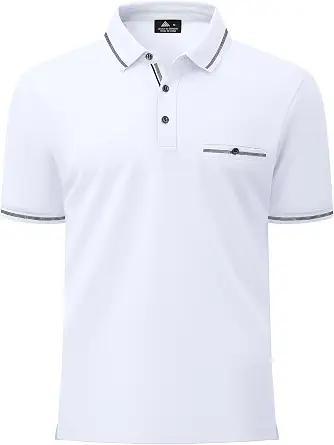 V VALANCH Polo Shirt for Men Short Sleeve Golf Shirts Casual Work Polo