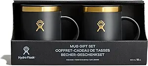 Hydro Flask Coffee Mug Gift Set - Insulated Stainless Steel, Non-Spill, Leak Proof Travel Mugs 12 Oz Black Tie Set