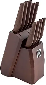 Cambridge ERI002PTRI1BM Robert Irvine 10-Piece Cutlery Block Set, Wood