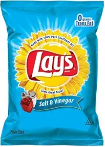 Lay's Potato Chips, Salt & Vinegar, 1.5-Ounce Large Single Serve Bags (Pack of 64)