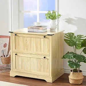 GarveeHome Farmhouse File Cabinets with 2 Drawers,30 in File Cabinets with Hanging File Folders for A4/Letter/Legal Size Documents, Rustic Storage Cabinet Storage Printer Stand