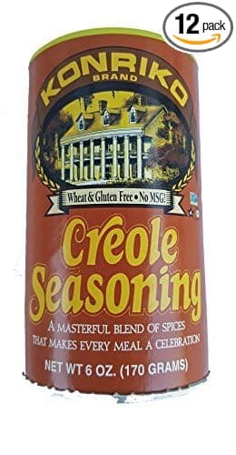 Konriko - Creole Seasoning 6 oz (Pack of 12) - Wheat Free - Gluten Free - No MSG