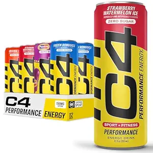 C4 Energy Drinks Variety Pack, Sugar Free Pre Workout Performance Drink With No Artificial Colors or Dyes, Zero Calorie, Coffee Substitute or Alternative, 4 Flavor Variety 12 Pack
