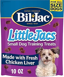 Bil-Jac Little-Jacs Small Dog Training Treats, Soft Chicken Liver Recipe, 10 oz