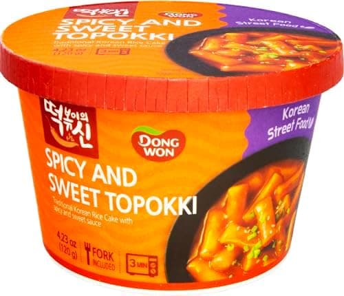 Dong Won Sweet & Spicy Sauce Topokki In Cup, 4.23 Ounces (Pack Of 8)