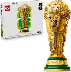 LEGO Editions FIFA World Cup Official Trophy Building Set - Kit for Display in Bedroom, Home Office, Book Shelf - Soccer Fans Collectible - W/World Cup 2026 Minifigure - Gift for Birthdays - 43020