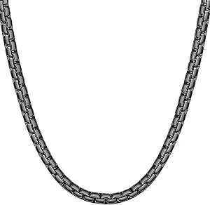 Stainless Steel Mens Cuban Link Chain, Miami Cuban Chain Necklace for Men, 6mm Wide Hip Hop Mens Necklace,Gift for Father Husband Son men chain