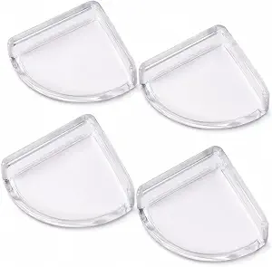 Clear Table Corner Protectors, 4 Pack Transparent Furniture Edge Bump Guards for Sharp Corners