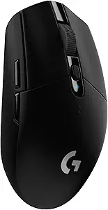 Logitech G305 Lightspeed Wireless Gaming Mouse, Hero Sensor, 12,000 DPI, Lightweight, 6 Programmable Buttons, 250h Battery, On-Board Memory, Compatible with PC, Mac - Black