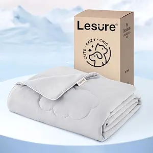 LE SURE ApexCloud™ Premium Cooling Blankets for Large Dogs Q-MAX>0.4,40x50 | Washable Dog Cool Throw Blanket, Dog Cooling Mat, Durable Self Cooling Pet Mat, Soft Summer Blanket for Hot Weather， Grey