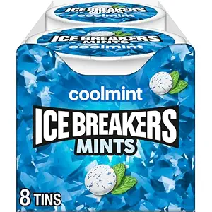 ICE BREAKERS Coolmint Flavored Sugar Free Mints Pucks, 1.5 oz (8 Count)
