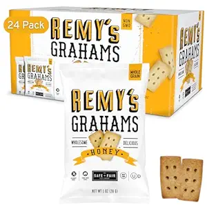 The Safe + Fair Food Company Remy's Honey Grahams 24ct - Healthy Snacks