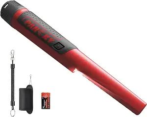 PANCKY Metal Detector Pinpointer for Adults Kid, IP68 Fully Waterproof Underwater Metal Detector Adjustable Sensitivity Handheld Pin Pointer Wand Treasure Hunting 360°Detection High Accuracy LED Light