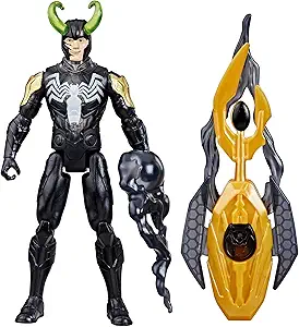 Marvel Avengers VenomVersus Epic World of Action Venomized Loki Figure with Battle Gear Accessories, 4-Inch Super Hero Toys for Kids Ages 4+