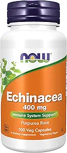 NOW Foods Supplements, Echinacea (Purpurea Root) 400 mg, Immune System Support*, 100 Veg Capsules