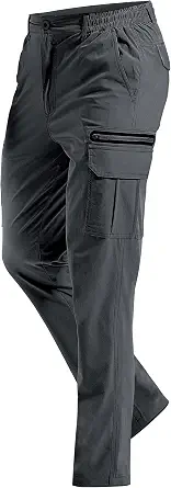 MOURCE Hiking Pants Men Lightweight Quick-Dry - Water Resistant Stretch Travel Pants with 7 Pockets for Outdoor Fishing