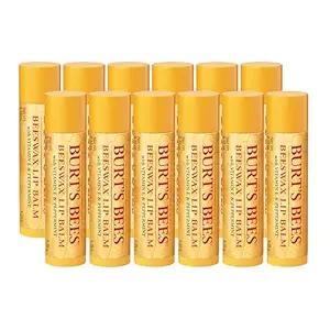 Burt's Bees Lip Balm - Original Beeswax, Lip Moisturizer With Responsibly Sourced Beeswax, Tint-Free, Natural Origin Conditioning Treatment, 4 Tubes, 0.15 oz.