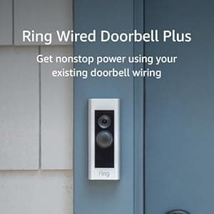 Ring Wired Doorbell Plus - Upgraded, with added security features and a sleek design (existing doorbell wiring required)