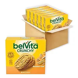 belVita Breakfast Bars Biscuits, Golden Oat, 30 Total Packs, 6 Boxes (4 Biscuits Per Pack)