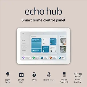 Amazon Echo Hub, 8” smart home control panel with Alexa+ Early Access, Compatible with thousands of devices