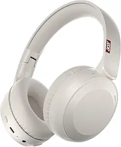 acer Wireless Bluetooth Headphones, 70 Hours Playtime, Foldable Over-Ear Headphones with 40mm Drivers, Memory Foam Earpads, Multipoint Bluetooth 6.0 for Travel, Home, Office, White