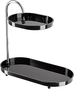 Bathroom Sink Vanity Trays, Skincare Storage Rack Small Countertop Perfume Organizer Lazy Susan Makeup Organizer
