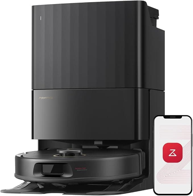 roborock Qrevo S5V Robot Vacuum and Mop, FlexiArm Edge Mopping, 12,000Pa Suction, Dual Zero-Tangle System, Smart Obstacle Avoidance, 10mm Mop Lifting, Auto Mop Washing&amp;Drying, Self-Emptying&amp;Refilling