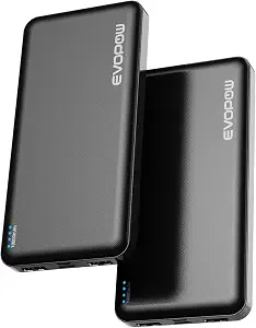 2 Pack Portable Charger Power Bank 10000mAh, Travel Battery Pack