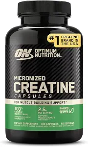 Optimum Nutrition Micronized Creatine Monohydrate Capsules, 100 Ct
