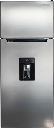 Frigidaire Platinum Fridge Freezer Combo, 7.5 cu. ft. Capacity Apartment Size Fridge with Freezer, Built-in Water Dispenser, Quicksilver