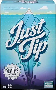 Spin Master Games, Just the Tip – Explore the Depths of Your Friendships with Hilarious Questions, Party Game, Adult Card Game, 2-8 Players, for Ages 18 & Up