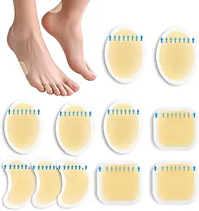 Blister Bandages for Feet - 11Pcs Hydrocolloid Bandages,Heels & Toes - Heel Blister Prevention & Recovery, Hydrocolloid Blister - Blister Pads Prevention