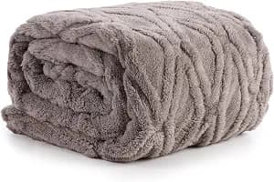 Eydna Blanket Queen Size 90"x90", Lightweight Summer Blanket All Year Use for AC Room & Couch & Dorm & Camping, Soft Diamond-Shaped Pattern, Gift for Family, Light Gray