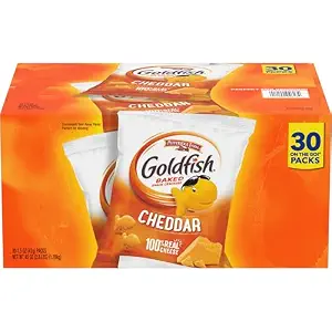 Goldfish Cheddar Crackers, 1.5 oz. Snack Packs, 30 Count