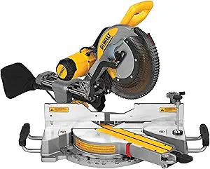 DEWALT Miter Saw, 12-inch Double Bevel Sliding Compound Miter Saw with XPS LED Shadow Light System, Includes Blade Wrench, Material Clamp and Dust Bag (DWS780)