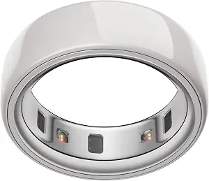 Oura Ring 4 - Ceramic Cloud - Size 5 - Sleep, Activity, Women’s Health, AI Advisor, Up to 8 Days of Battery Life, Size Before You Buy, Android & iOS Compatible