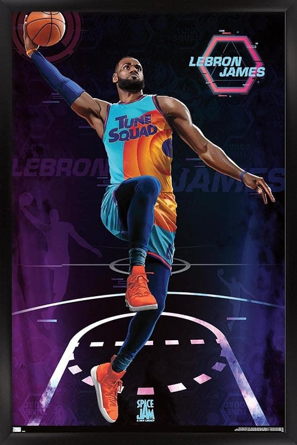 Trends International Space Jam: A New Legacy - LeBron James Wall Poster, 34L x 22.4W, Black Framed Version