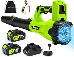 Leaf Blower Cordless,650CFM Electric Leaf Blower with 2 4.0Ah Battery Powered and Fast Charger, Powerful Cordless Blowers for Lawn Care, Patio, Dust, Blowing Leaves,6 Speed Control | 650CFM Electric Battery Powered Blower with Fast Charger,Powerful for Lawn Care,Patio,Yard,Leaves,Dust,Snow Blowing
