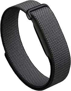 Google Fitbit Air Performance Loop Band - One Size - Obsidian | Only compatible with Fitbit Air, microadjustable, polyester, nylon, and elastane yarn band, workout-friendly