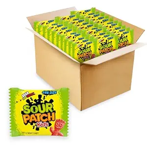SOUR PATCH KIDS Soft & Chewy Candy, Bulk Candy, 140 Snack Packs