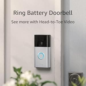 Ring Battery Doorbell, Head-to-Toe Video, Live View with Two-Way Talk, and Motion Detection & Alerts (newest model), Satin Nickel