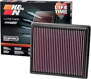 K&N High-Flow Original Lifetime Engine Air Filter: Increase Power: Premium, Washable: Compatible with 2012-2020 BMW: (See Product Description for Select Models), 33-2990