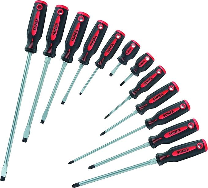 SUNEX TOOLS 1112SS Combination Screwdriver Set, 12Piece