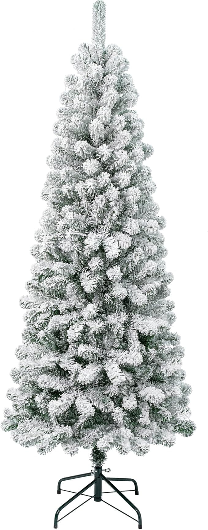National Tree Company First Traditions Acacia Flocked Tree Medium Christmas Tree, 6 ft
