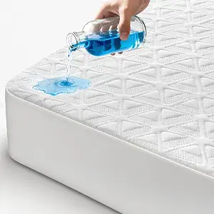 King Waterproof Mattress Protector, Breathable Cooling Bed Cover | 100% Waterproof TPU, Noiseless 3D Air Fabric, Soft Mattress Pad, 8"-21" Deep Pocket, Machine Washable, OEKO-TEX Safe