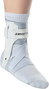 Zamst A2-DX Sports Ankle Brace with Protective Guards For High Ankle Sprains and Chronic Ankle Instability-for Basketball, Volleyball, Lacrosse, Football-Black, Size, Right and Left Specific